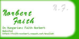 norbert faith business card